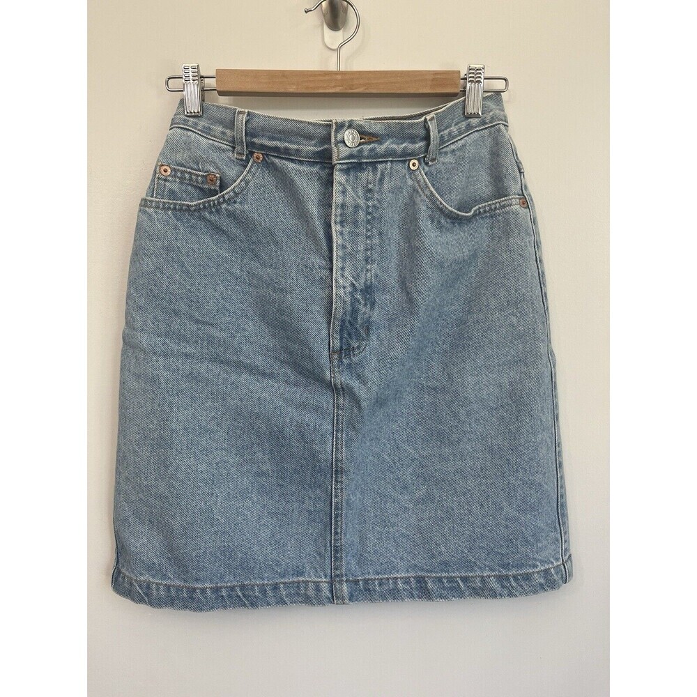 GAP Vintage Y2K Skirt High Waist Denim Skirt A-Line Made In USA Fit W28